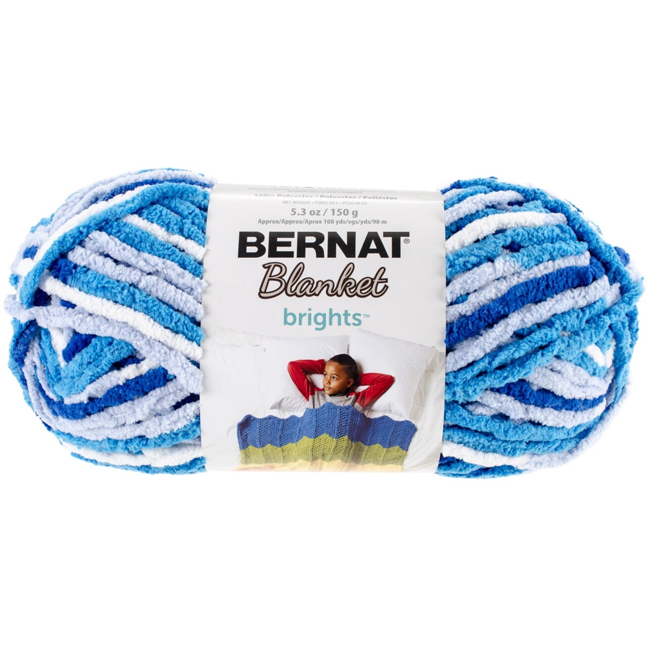 Bernat Blanket Brights Waterslide Varg Yarn - 3 Pack of 150g/5.3oz -  Polyester - 6 Super Bulky - 108 Yards - Knitting/Crochet